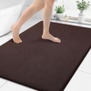 image:imageSmiry Memory Foam Bath Mat 44x24 Extra Soft NonSlip Bathroom Rug Ultra Absorbent Quick Dry Machine Washable Bathroom Mat for Shower Tub amp Floor Decor Navy BlueBrown