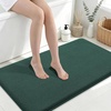 image:imageSmiry Memory Foam Bath Mat 44x24 Extra Soft NonSlip Bathroom Rug Ultra Absorbent Quick Dry Machine Washable Bathroom Mat for Shower Tub amp Floor Decor Navy BlueGreen