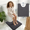 image:imageSmiry Memory Foam Bath Mat 44x24 Extra Soft NonSlip Bathroom Rug Ultra Absorbent Quick Dry Machine Washable Bathroom Mat for Shower Tub amp Floor Decor Navy BlueDary Grey