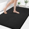 image:imageSmiry Memory Foam Bath Mat 44x24 Extra Soft NonSlip Bathroom Rug Ultra Absorbent Quick Dry Machine Washable Bathroom Mat for Shower Tub amp Floor Decor Navy BlueBlack