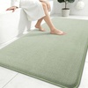 image:imageSmiry Memory Foam Bath Mat 44x24 Extra Soft NonSlip Bathroom Rug Ultra Absorbent Quick Dry Machine Washable Bathroom Mat for Shower Tub amp Floor Decor Navy BlueSage Green