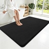 image:imageSmiry Memory Foam Bath Mat 44x24 Extra Soft NonSlip Bathroom Rug Ultra Absorbent Quick Dry Machine Washable Bathroom Mat for Shower Tub amp Floor Decor Navy BlueBlack