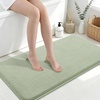 image:imageSmiry Memory Foam Bath Mat 44x24 Extra Soft NonSlip Bathroom Rug Ultra Absorbent Quick Dry Machine Washable Bathroom Mat for Shower Tub amp Floor Decor Navy BlueSage Green