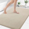 image:imageSmiry Memory Foam Bath Mat 44x24 Extra Soft NonSlip Bathroom Rug Ultra Absorbent Quick Dry Machine Washable Bathroom Mat for Shower Tub amp Floor Decor Navy BlueBeige