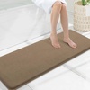 image:imageSmiry Memory Foam Bath Mat 44x24 Extra Soft NonSlip Bathroom Rug Ultra Absorbent Quick Dry Machine Washable Bathroom Mat for Shower Tub amp Floor Decor Navy BlueCamel