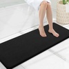 image:imageSmiry Memory Foam Bath Mat 44x24 Extra Soft NonSlip Bathroom Rug Ultra Absorbent Quick Dry Machine Washable Bathroom Mat for Shower Tub amp Floor Decor Navy BlueBlack