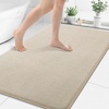image:imageSmiry Memory Foam Bath Mat 44x24 Extra Soft NonSlip Bathroom Rug Ultra Absorbent Quick Dry Machine Washable Bathroom Mat for Shower Tub amp Floor Decor Navy BlueBeige