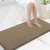 image:imageSmiry Memory Foam Bath Mat 44x24 Extra Soft NonSlip Bathroom Rug Ultra Absorbent Quick Dry Machine Washable Bathroom Mat for Shower Tub amp Floor Decor Navy BlueCamel