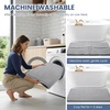 image:imageSmiry Memory Foam Bath Mat 44x24 Extra Soft NonSlip Bathroom Rug Ultra Absorbent Quick Dry Machine Washable Bathroom Mat for Shower Tub amp Floor Decor Navy BlueGrey