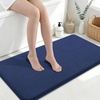 image:imageSmiry Memory Foam Bath Mat 44x24 Extra Soft NonSlip Bathroom Rug Ultra Absorbent Quick Dry Machine Washable Bathroom Mat for Shower Tub amp Floor Decor Navy BlueNavy Blue