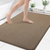 image:imageSmiry Memory Foam Bath Mat 44x24 Extra Soft NonSlip Bathroom Rug Ultra Absorbent Quick Dry Machine Washable Bathroom Mat for Shower Tub amp Floor Decor Navy BlueCamel