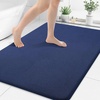 image:imageSmiry Memory Foam Bath Mat 44x24 Extra Soft NonSlip Bathroom Rug Ultra Absorbent Quick Dry Machine Washable Bathroom Mat for Shower Tub amp Floor Decor Navy BlueNavy Blue