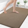 image:imageSmiry Memory Foam Bath Mat 44x24 Extra Soft NonSlip Bathroom Rug Ultra Absorbent Quick Dry Machine Washable Bathroom Mat for Shower Tub amp Floor Decor Navy BlueCamel