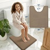image:imageSmiry Memory Foam Bath Mat 44x24 Extra Soft NonSlip Bathroom Rug Ultra Absorbent Quick Dry Machine Washable Bathroom Mat for Shower Tub amp Floor Decor Navy BlueCamel