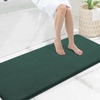 image:imageSmiry Memory Foam Bath Mat 44x24 Extra Soft NonSlip Bathroom Rug Ultra Absorbent Quick Dry Machine Washable Bathroom Mat for Shower Tub amp Floor Decor Navy BlueGreen