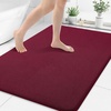 image:imageSmiry Memory Foam Bath Mat 44x24 Extra Soft NonSlip Bathroom Rug Ultra Absorbent Quick Dry Machine Washable Bathroom Mat for Shower Tub amp Floor Decor Navy BlueBurgundy