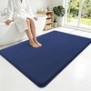 image:imageSmiry Memory Foam Bath Mat 44x24 Extra Soft NonSlip Bathroom Rug Ultra Absorbent Quick Dry Machine Washable Bathroom Mat for Shower Tub amp Floor Decor Navy BlueNavy Blue