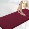 image:imageSmiry Memory Foam Bath Mat 44x24 Extra Soft NonSlip Bathroom Rug Ultra Absorbent Quick Dry Machine Washable Bathroom Mat for Shower Tub amp Floor Decor Navy BlueBurgundy