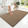 image:imageSmiry Memory Foam Bath Mat 44x24 Extra Soft NonSlip Bathroom Rug Ultra Absorbent Quick Dry Machine Washable Bathroom Mat for Shower Tub amp Floor Decor Navy BlueCamel