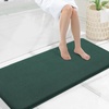 image:imageSmiry Memory Foam Bath Mat 44x24 Extra Soft NonSlip Bathroom Rug Ultra Absorbent Quick Dry Machine Washable Bathroom Mat for Shower Tub amp Floor Decor Navy BlueGreen
