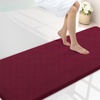 image:imageSmiry Memory Foam Bath Mat 44x24 Extra Soft NonSlip Bathroom Rug Ultra Absorbent Quick Dry Machine Washable Bathroom Mat for Shower Tub amp Floor Decor Navy BlueBurgundy