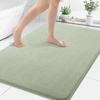 image:imageSmiry Memory Foam Bath Mat 44x24 Extra Soft NonSlip Bathroom Rug Ultra Absorbent Quick Dry Machine Washable Bathroom Mat for Shower Tub amp Floor Decor Navy BlueSage Green