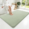 image:imageSmiry Memory Foam Bath Mat 44x24 Extra Soft NonSlip Bathroom Rug Ultra Absorbent Quick Dry Machine Washable Bathroom Mat for Shower Tub amp Floor Decor Navy BlueSage Green