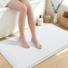 image:imageSmiry Memory Foam Bath Mat 44x24 Extra Soft NonSlip Bathroom Rug Ultra Absorbent Quick Dry Machine Washable Bathroom Mat for Shower Tub amp Floor Decor Navy BlueWhite