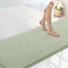image:imageSmiry Memory Foam Bath Mat 44x24 Extra Soft NonSlip Bathroom Rug Ultra Absorbent Quick Dry Machine Washable Bathroom Mat for Shower Tub amp Floor Decor Navy BlueSage Green