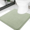 image:imageSmiry Memory Foam Bath Mat 44x24 Extra Soft NonSlip Bathroom Rug Ultra Absorbent Quick Dry Machine Washable Bathroom Mat for Shower Tub amp Floor Decor Navy BlueSage Green