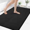 image:imageSmiry Memory Foam Bath Mat 44x24 Extra Soft NonSlip Bathroom Rug Ultra Absorbent Quick Dry Machine Washable Bathroom Mat for Shower Tub amp Floor Decor Navy BlueBlack