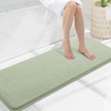 image:imageSmiry Memory Foam Bath Mat 44x24 Extra Soft NonSlip Bathroom Rug Ultra Absorbent Quick Dry Machine Washable Bathroom Mat for Shower Tub amp Floor Decor Navy BlueSage Green