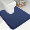image:imageSmiry Memory Foam Bath Mat 44x24 Extra Soft NonSlip Bathroom Rug Ultra Absorbent Quick Dry Machine Washable Bathroom Mat for Shower Tub amp Floor Decor Navy BlueNavy Blue