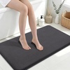 image:imageSmiry Memory Foam Bath Mat 44x24 Extra Soft NonSlip Bathroom Rug Ultra Absorbent Quick Dry Machine Washable Bathroom Mat for Shower Tub amp Floor Decor Navy BlueDary Grey