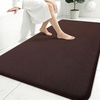 image:imageSmiry Memory Foam Bath Mat 44x24 Extra Soft NonSlip Bathroom Rug Ultra Absorbent Quick Dry Machine Washable Bathroom Mat for Shower Tub amp Floor Decor Navy BlueBrown