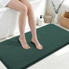 image:imageSmiry Memory Foam Bath Mat 44x24 Extra Soft NonSlip Bathroom Rug Ultra Absorbent Quick Dry Machine Washable Bathroom Mat for Shower Tub amp Floor Decor Navy BlueGreen