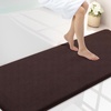 image:imageSmiry Memory Foam Bath Mat 44x24 Extra Soft NonSlip Bathroom Rug Ultra Absorbent Quick Dry Machine Washable Bathroom Mat for Shower Tub amp Floor Decor Navy BlueBrown