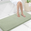 image:imageSmiry Memory Foam Bath Mat 44x24 Extra Soft NonSlip Bathroom Rug Ultra Absorbent Quick Dry Machine Washable Bathroom Mat for Shower Tub amp Floor Decor Navy BlueSage Green
