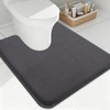 image:imageSmiry Memory Foam Bath Mat 44x24 Extra Soft NonSlip Bathroom Rug Ultra Absorbent Quick Dry Machine Washable Bathroom Mat for Shower Tub amp Floor Decor Navy BlueDary Grey
