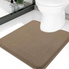 image:imageSmiry Memory Foam Bath Mat 44x24 Extra Soft NonSlip Bathroom Rug Ultra Absorbent Quick Dry Machine Washable Bathroom Mat for Shower Tub amp Floor Decor Navy BlueCamel