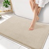 image:imageSmiry Memory Foam Bath Mat 44x24 Extra Soft NonSlip Bathroom Rug Ultra Absorbent Quick Dry Machine Washable Bathroom Mat for Shower Tub amp Floor Decor Navy BlueBeige