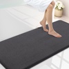image:imageSmiry Memory Foam Bath Mat 44x24 Extra Soft NonSlip Bathroom Rug Ultra Absorbent Quick Dry Machine Washable Bathroom Mat for Shower Tub amp Floor Decor Navy BlueDary Grey