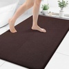 image:imageSmiry Memory Foam Bath Mat 44x24 Extra Soft NonSlip Bathroom Rug Ultra Absorbent Quick Dry Machine Washable Bathroom Mat for Shower Tub amp Floor Decor Navy BlueBrown