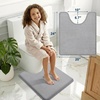 image:imageSmiry Memory Foam Bath Mat 44x24 Extra Soft NonSlip Bathroom Rug Ultra Absorbent Quick Dry Machine Washable Bathroom Mat for Shower Tub amp Floor Decor Navy BlueGrey
