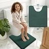 image:imageSmiry Memory Foam Bath Mat 44x24 Extra Soft NonSlip Bathroom Rug Ultra Absorbent Quick Dry Machine Washable Bathroom Mat for Shower Tub amp Floor Decor Navy BlueGreen