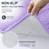 image:imageSmiry Striped Thick Bathroom Rug and Contour Toilet Rug Size 47x20  UShaped 24x20 in Lavender 2 Item Bundle