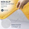 image:imageSmiry Striped Thick Bathroom Rug and Contour Toilet Rug Size 47x20  UShaped 24x20 in Yellow 2 Item Bundle