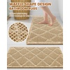image:imageSmiry Waffle Bath Mat 30x20 Soft Absorbent Non Slip Bathroom Rug with Tassels Machine Washable Quick Dry Bath Mat for Bathroom Floor Tub Shower Home Decor Accessories BrownBrown