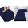image:imageSmiry Chenille Bath Rug and Mats Set of 3Extra Soft and Absorbent Shaggy Bath Mat Machine Washable NonSlip Plush Carpet 24x 16 24x 1630 x 20 Navy Blue