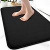 image:imageSmiry Memory Foam Bath Mat 44x24 Extra Soft NonSlip Bathroom Rug Ultra Absorbent Quick Dry Machine Washable Bathroom Mat for Shower Tub amp Floor Decor Navy BlueBlack